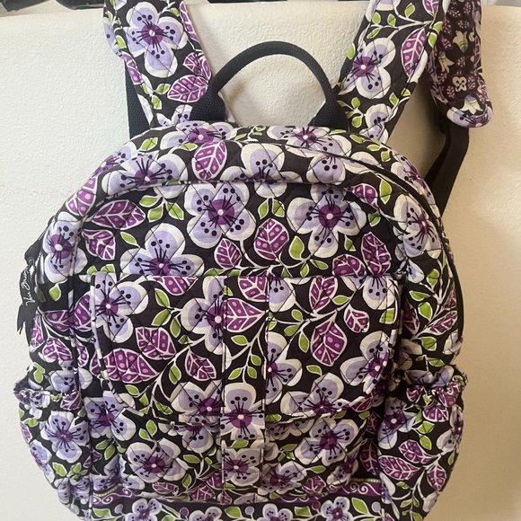 Vera Bradley Plum Petals Quilted Backpack (Rare) main image 7